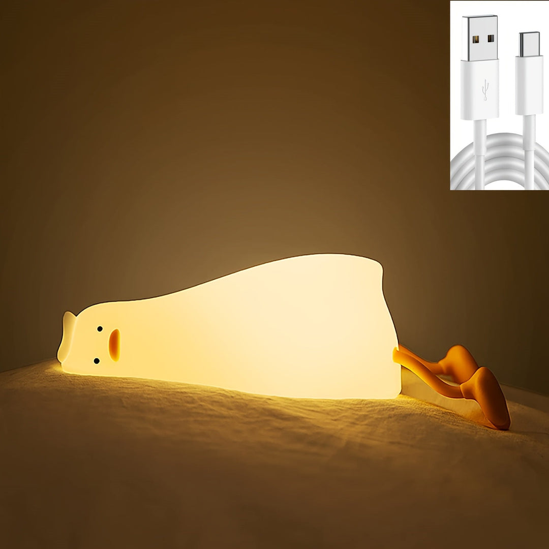 Lisslune | Sleeping Duck Lamp - Rechargeable Dimmable Silicone Night Light