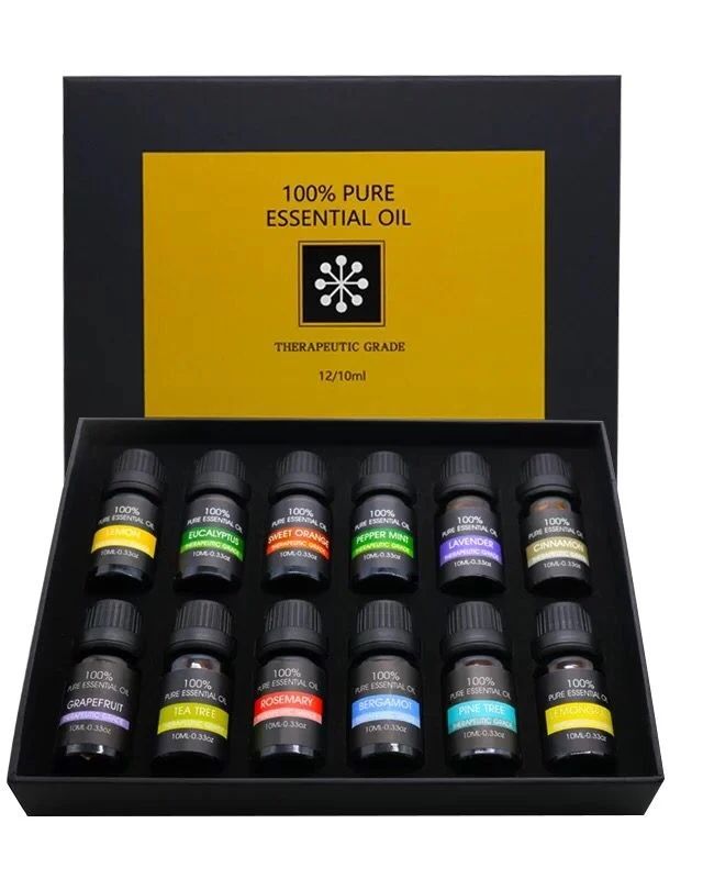 Lisslune | Set Of 12 Pure Essential Oils Gift Set