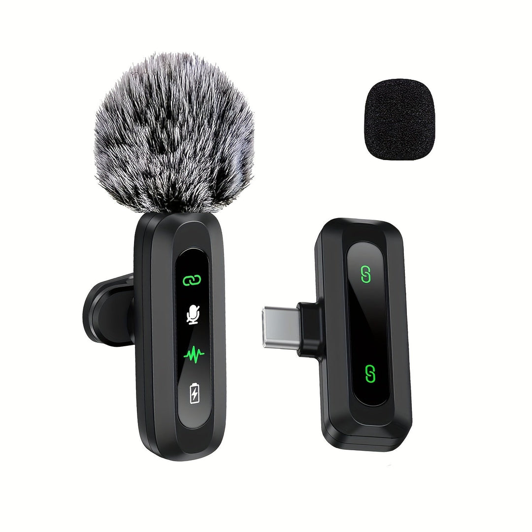 Lisslune | SoundSnap Wireless Clip Microphone – USB-C Microphone for Smartphone and Tablet