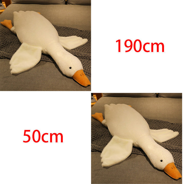 Lisslune | Large White Goose Puppet Pillow Sleeping Plush Toy