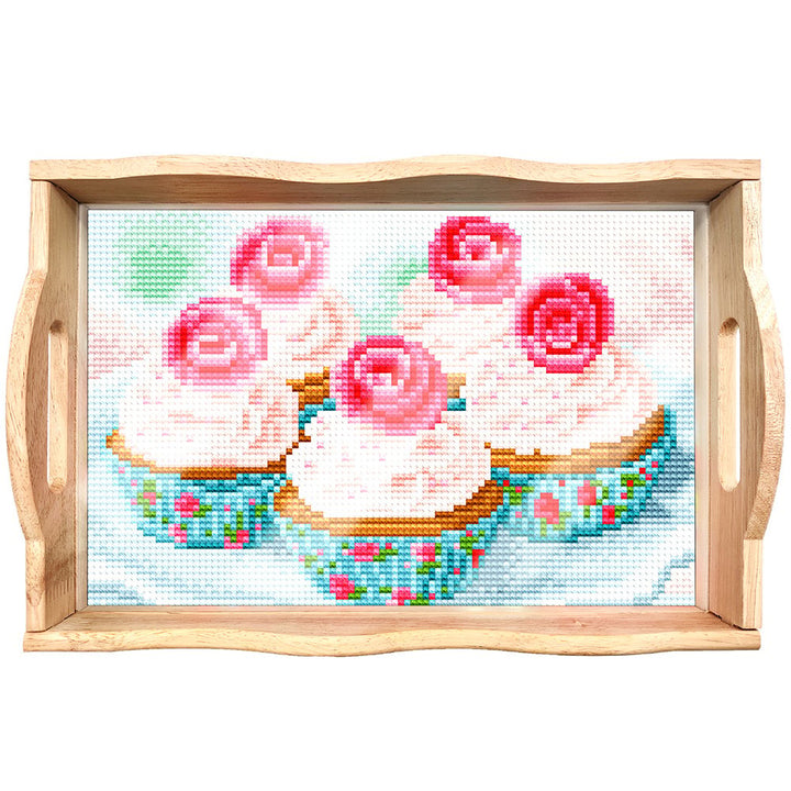 Lisslune | DIY Diamond Painting Wooden Tray Food Tray with Handle Living Room Decoration Mandala Wooden Tray Kit