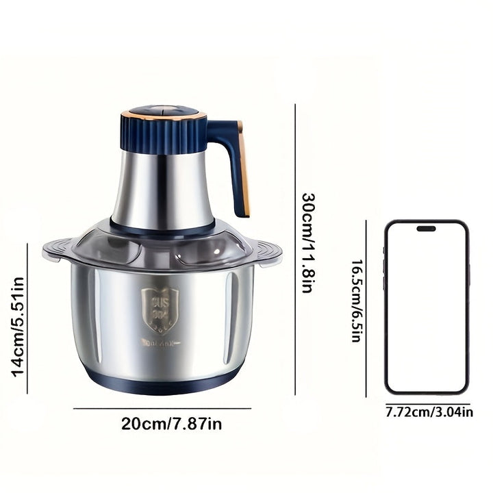 Lisslune | Stainless Steel Food Processor – Powerful Meat Grinder & Vegetable Chopper (5L, 5000 RPM)