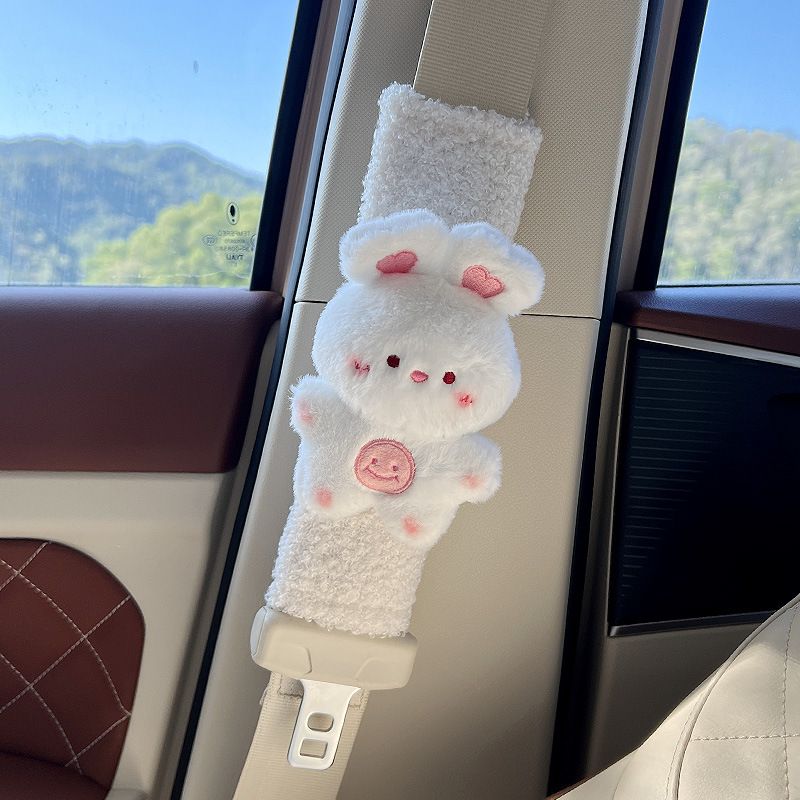 Lisslune | Plush Doll Rabbit Bear Car Seat Belt Shoulder Cover