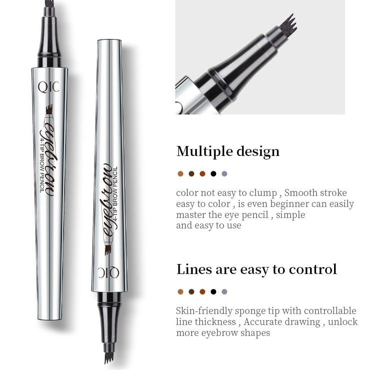 Lisslune | 3D Waterproof Microblading Eyebrow Pen 4 Fork Tip Tattoo Pencil