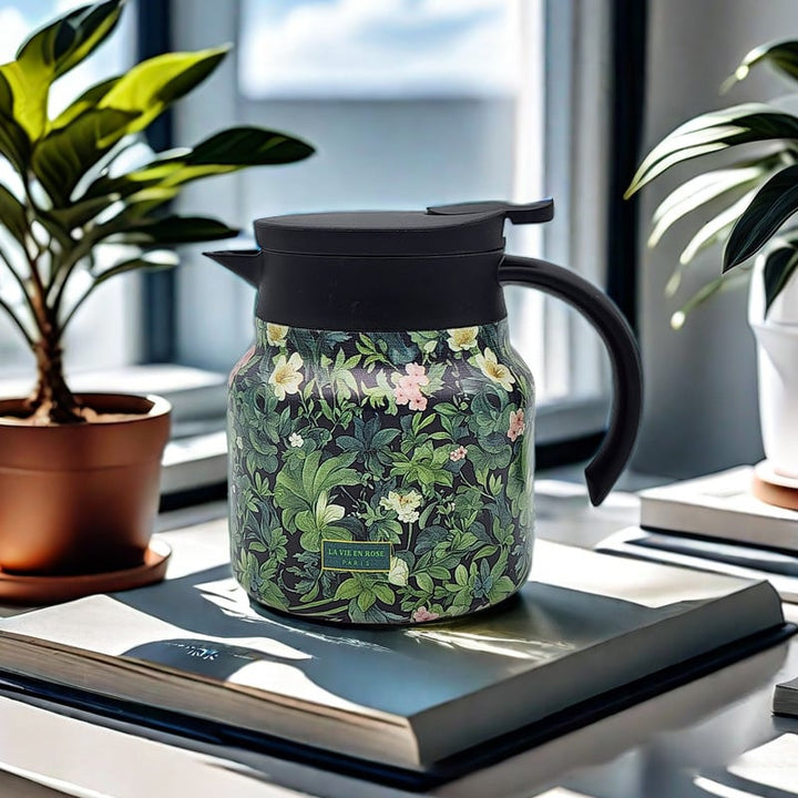 Lisslune | Vintage Floral Pattern Tea Thermos – Built-In Infuser