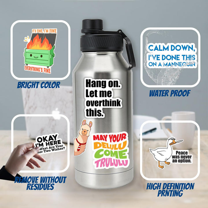 Lisslune | Set of 130 Funny Quote Stickers