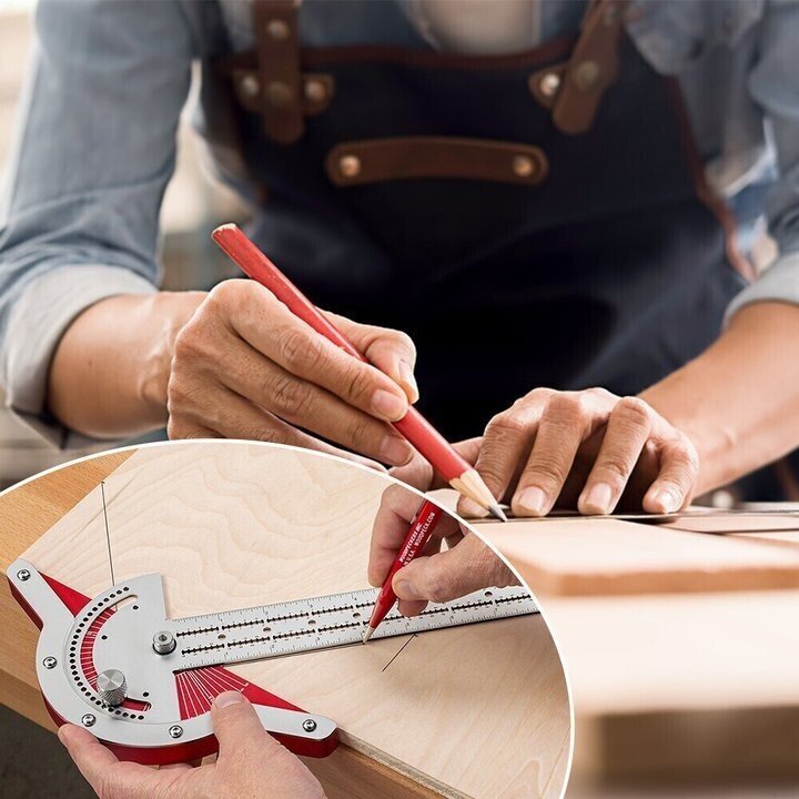 Lisslune | Ultra Precision Marking Ruler Square T Type Woodworking Scriber Measuring Tool