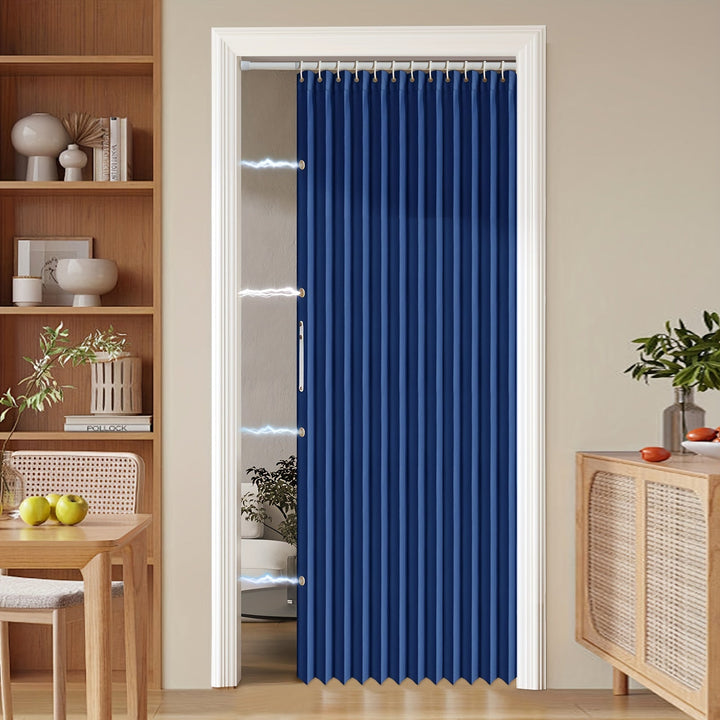 Lisslune | Colorful Magnetic Folding Door Curtain – Easy Setup, Space-Saving Divider for Home and Business – Vibrant Artistic Design, Machine Washable Polyester