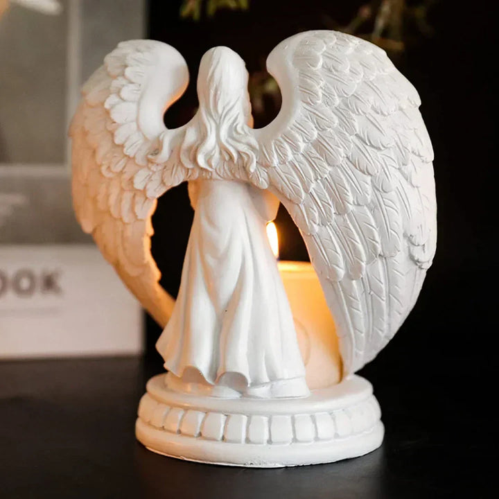 Lisslune | AngelAura elegant angel sculpture with candle holder – atmospheric decoration