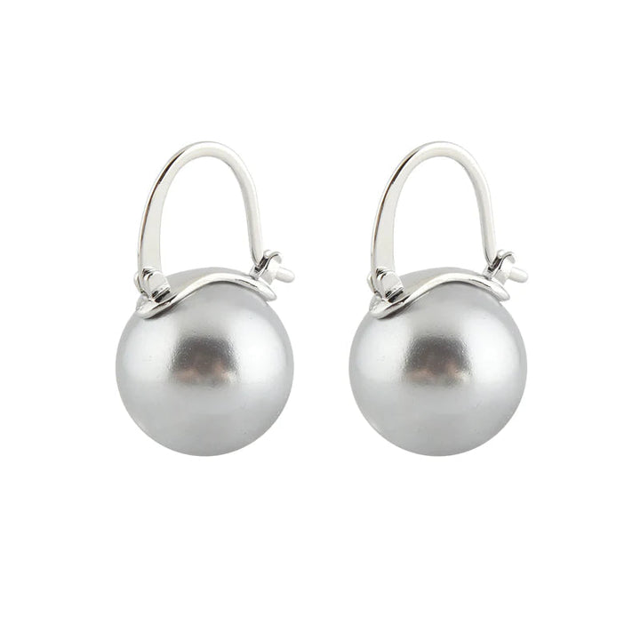 Lisslune | Black Pearl Earrings  Available in White Champagne Grey Gold and Black  Pearl Dangle Earrings