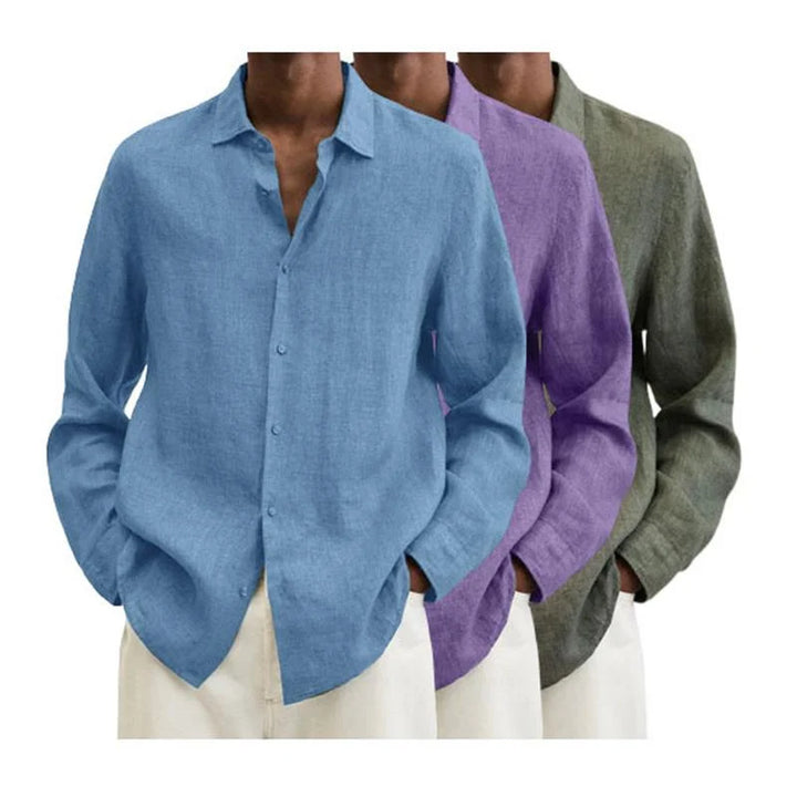 Lisslune | Linen Long Sleeve Shirt for Men