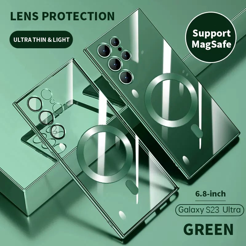 Lisslune | Transparent Luxury Coating Magnetic Cover for Samsung