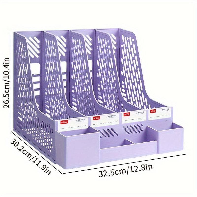 Lisslune | 4-compartment desk organizer with integrated pen holder