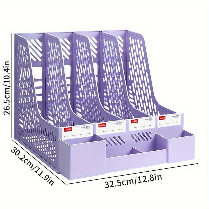 Lisslune | 4-compartment desk organizer with integrated pen holder