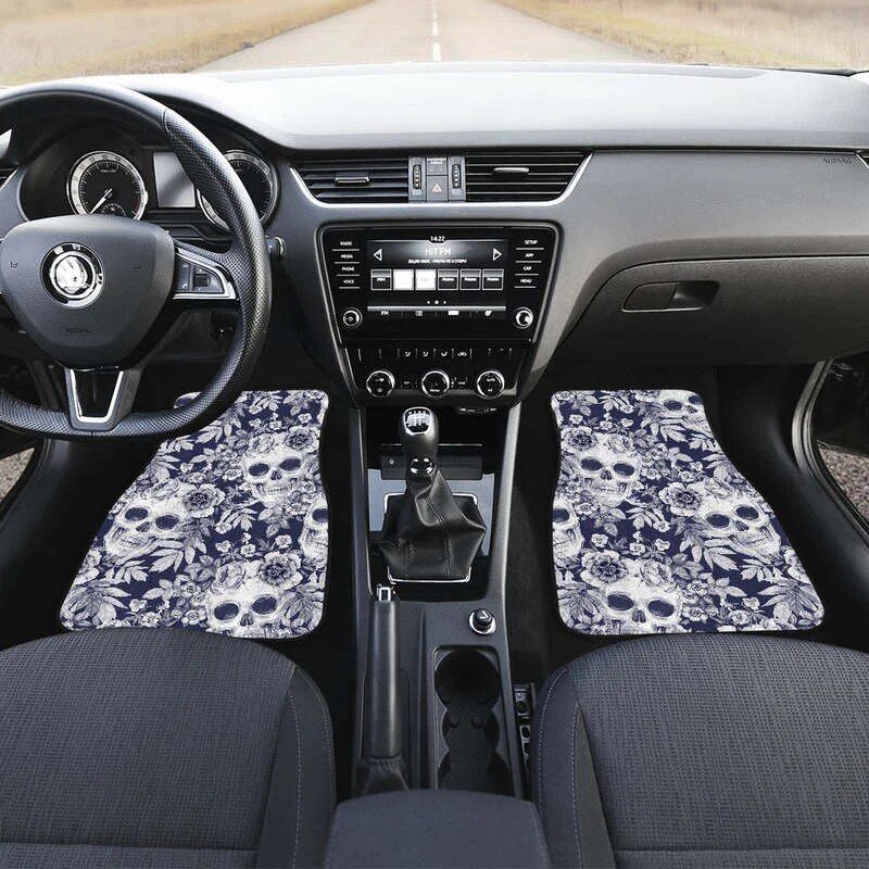 Lisslune | Chic Skull Floral Picture Mats