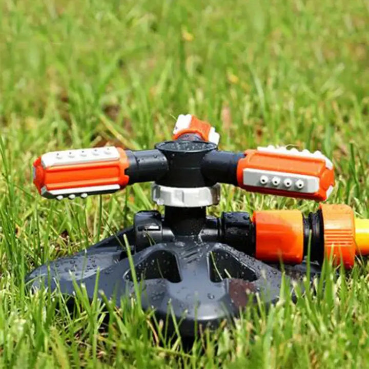 Lisslune | Rotatable Garden Sprinkler with 3 Nozzles – Efficient Watering Sprinkler for Lawns and Gardens