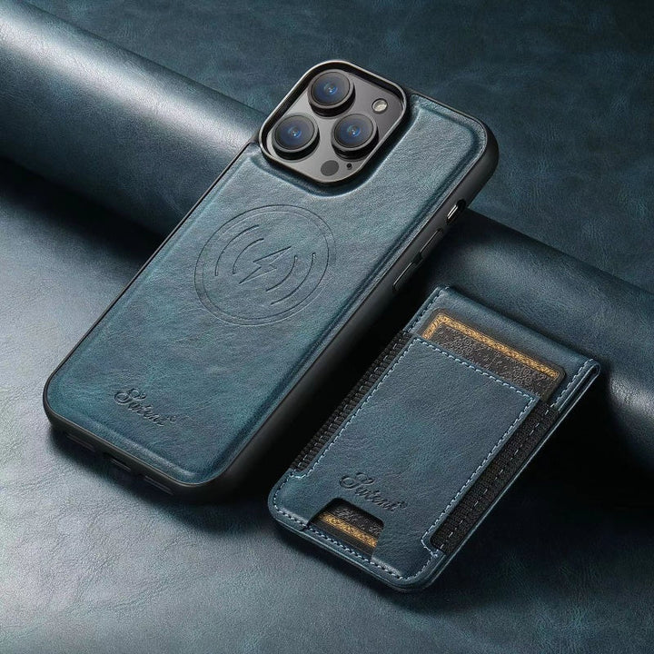 Lisslune | LuxCase Leather Phone Case with Card Slot and Stand – Suitable for iPhone