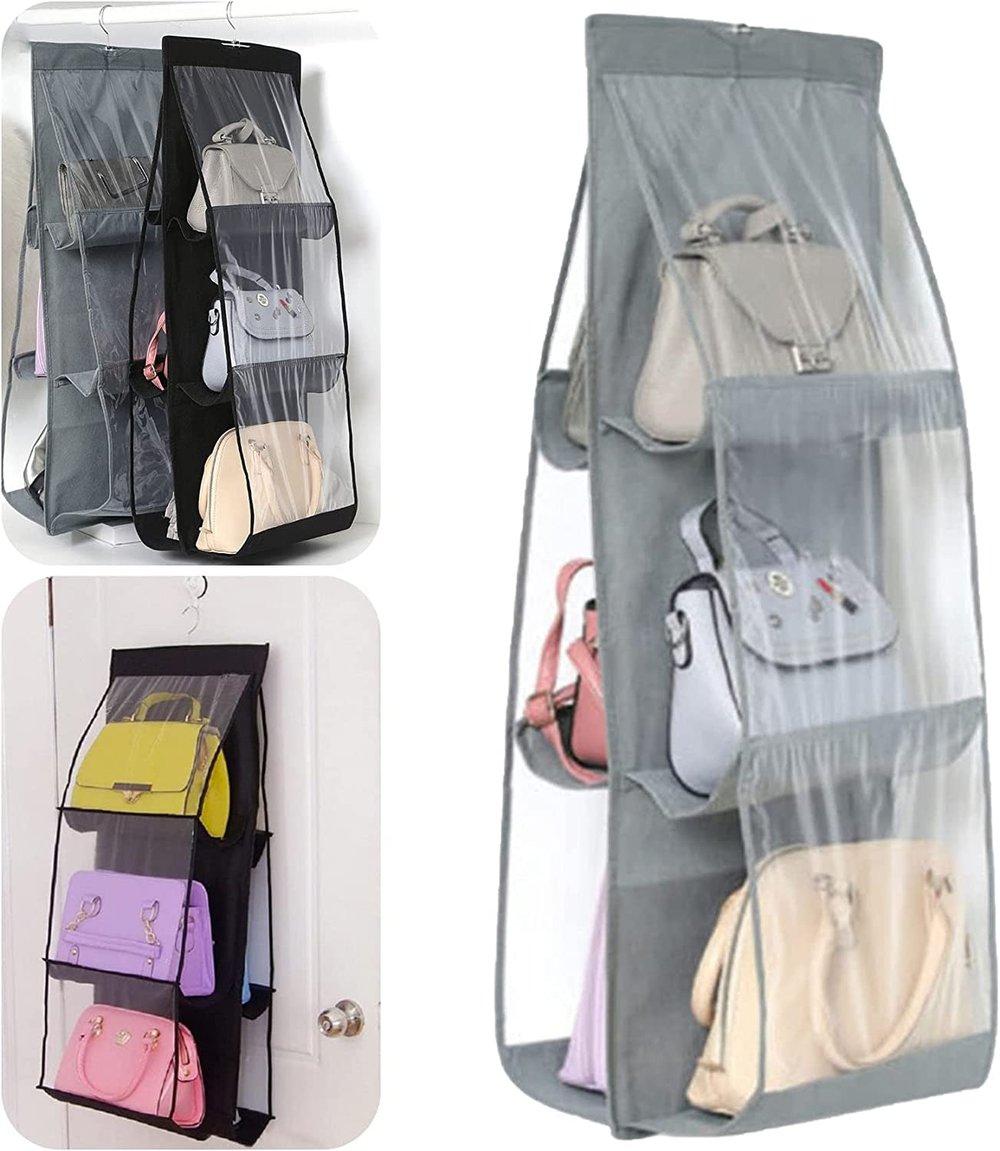 Lisslune | Hanging Handbag Organizer – Double-sided Design with 6 Compartments