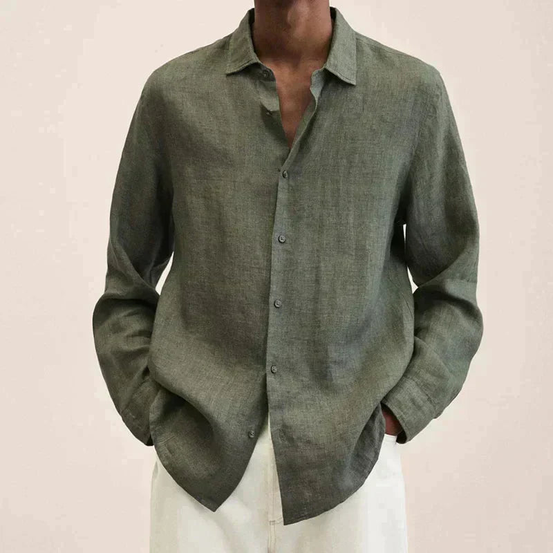 Lisslune | Linen Long Sleeve Shirt for Men