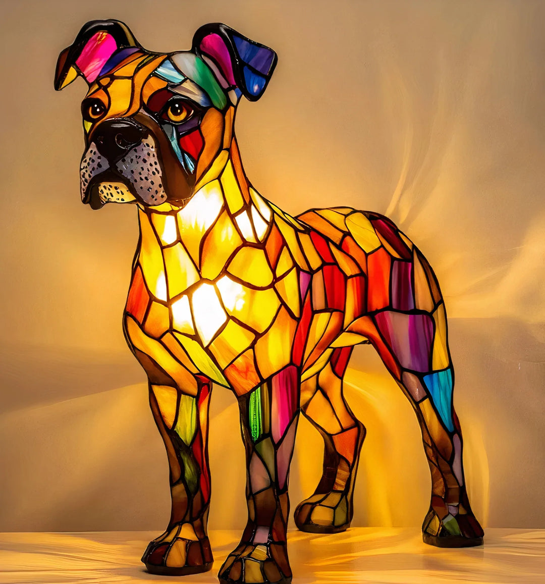 Lisslune | GlowPaw Dog Tribute Lamp – Handmade Acrylic Night Light for Dog Lovers (USB Powered)