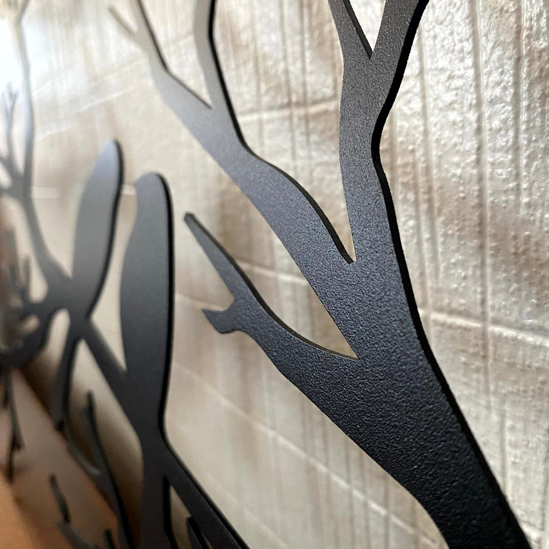 Lisslune | PerchArt Metal Wall Decoration – Birds on a Branch for a Timeless Natural Appearance
