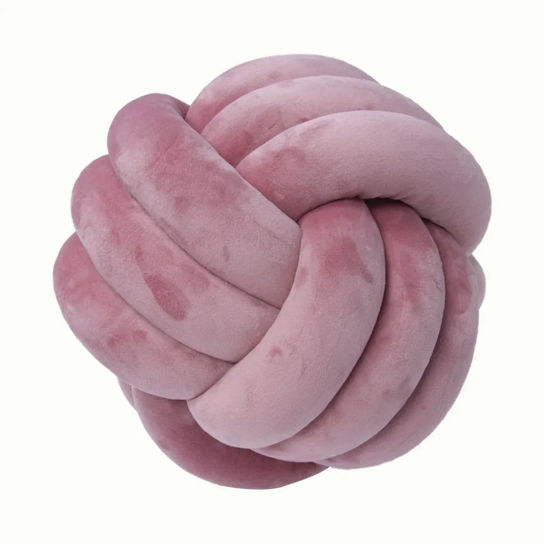 Lisslune | Decorative knotted suede-look ball soft cushion