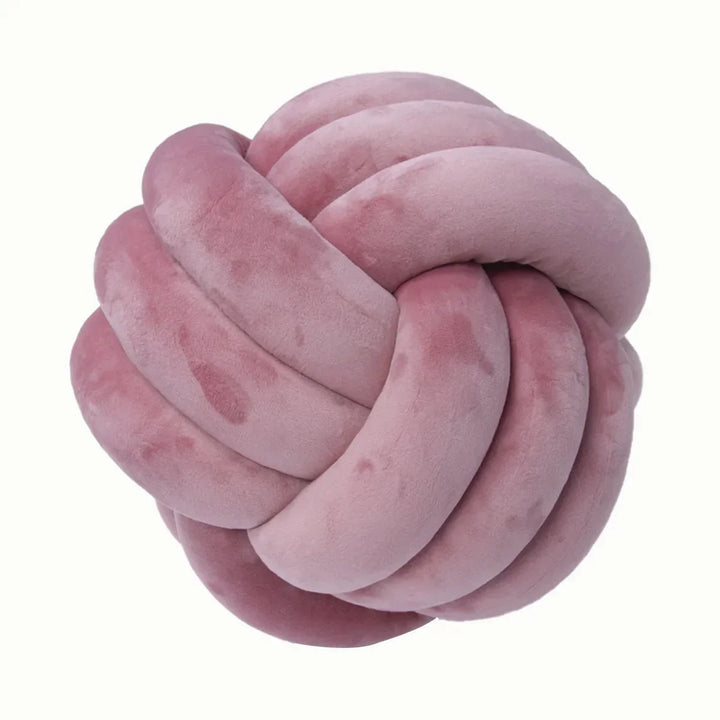 Lisslune | Decorative knotted suede-look ball soft cushion