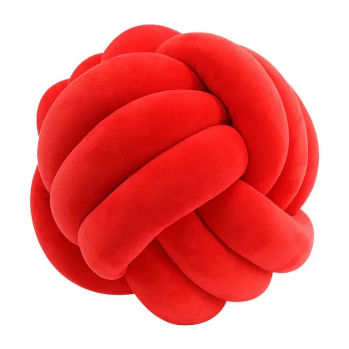 Lisslune | Decorative knotted suede-look ball soft cushion
