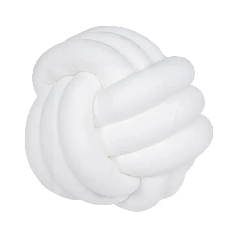 Lisslune | Decorative knotted suede-look ball soft cushion