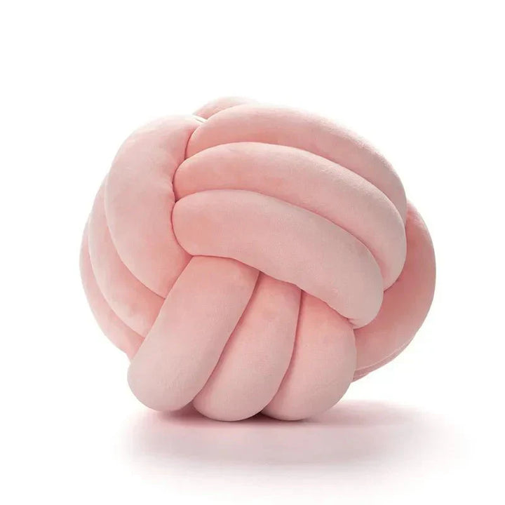 Lisslune | Decorative knotted suede-look ball soft cushion