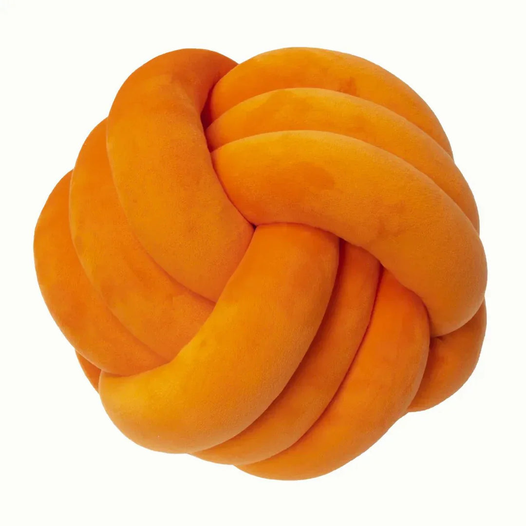 Lisslune | Decorative knotted suede-look ball soft cushion