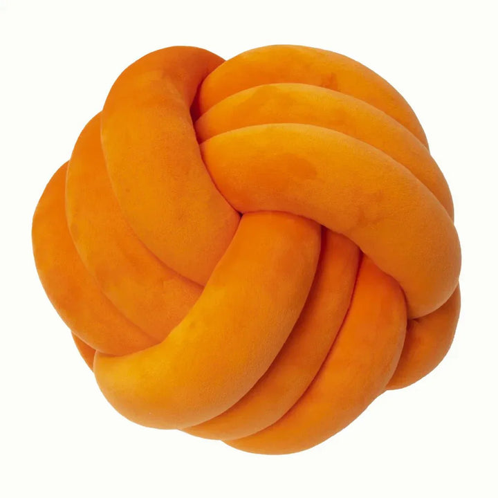 Lisslune | Decorative knotted suede-look ball soft cushion