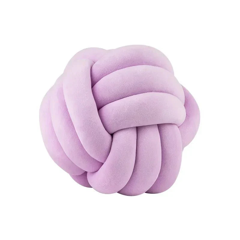 Lisslune | Decorative knotted suede-look ball soft cushion