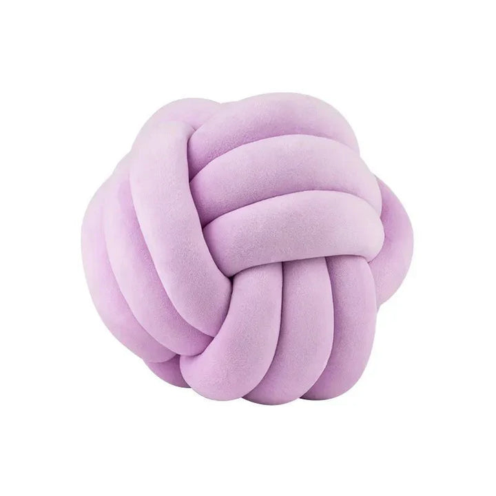 Lisslune | Decorative knotted suede-look ball soft cushion