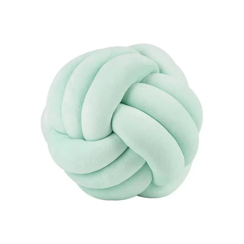 Lisslune | Decorative knotted suede-look ball soft cushion