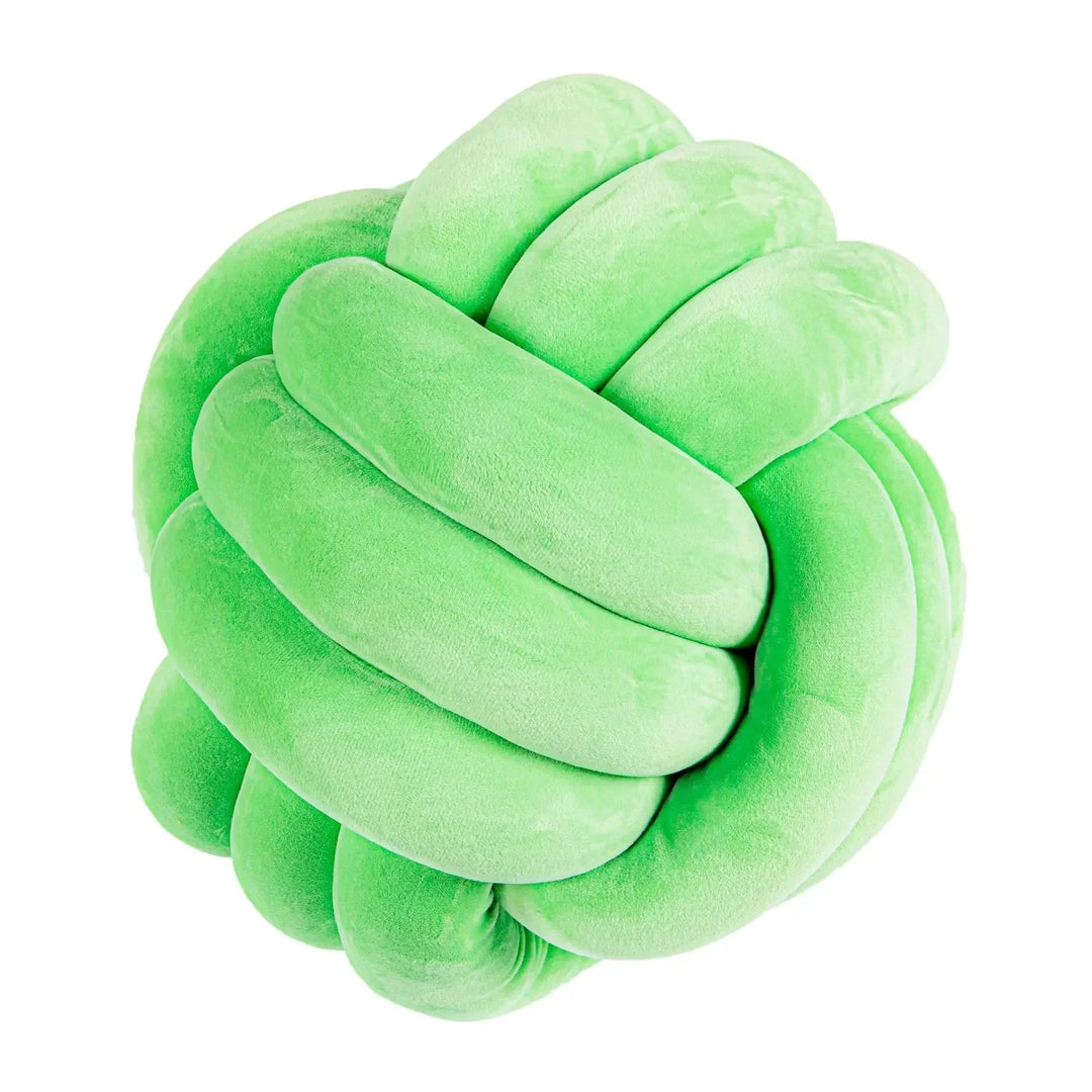 Lisslune | Decorative knotted suede-look ball soft cushion