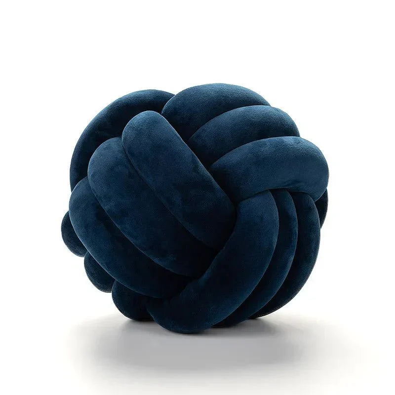 Lisslune | Decorative knotted suede-look ball soft cushion
