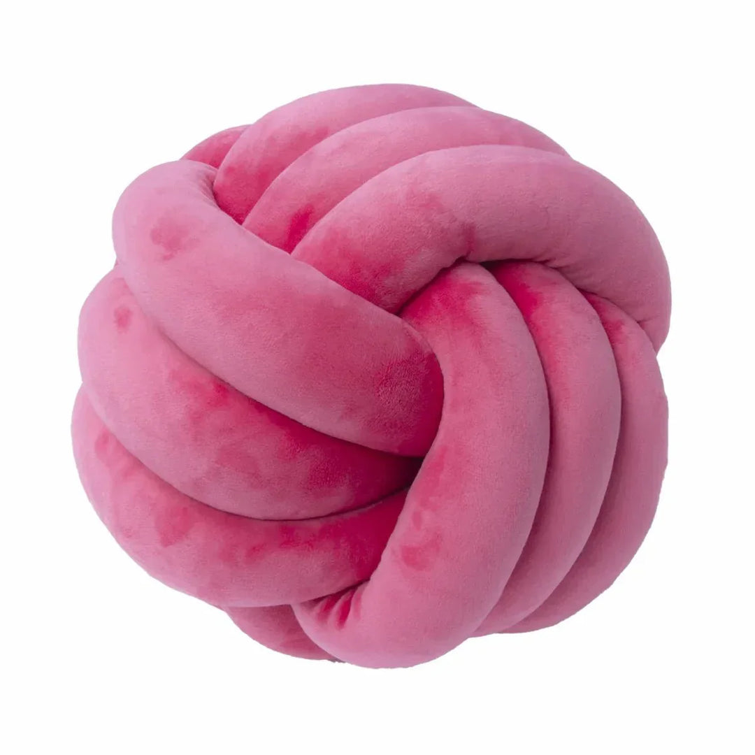 Lisslune | Decorative knotted suede-look ball soft cushion