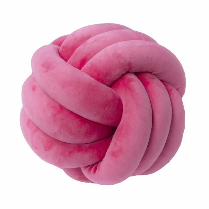 Lisslune | Decorative knotted suede-look ball soft cushion
