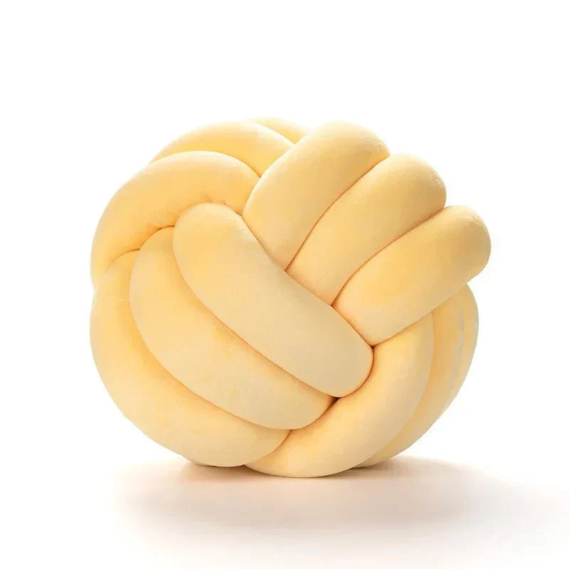 Lisslune | Decorative knotted suede-look ball soft cushion
