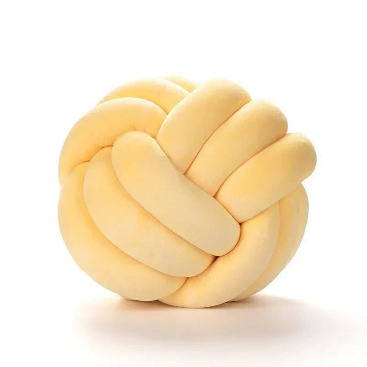 Lisslune | Decorative knotted suede-look ball soft cushion