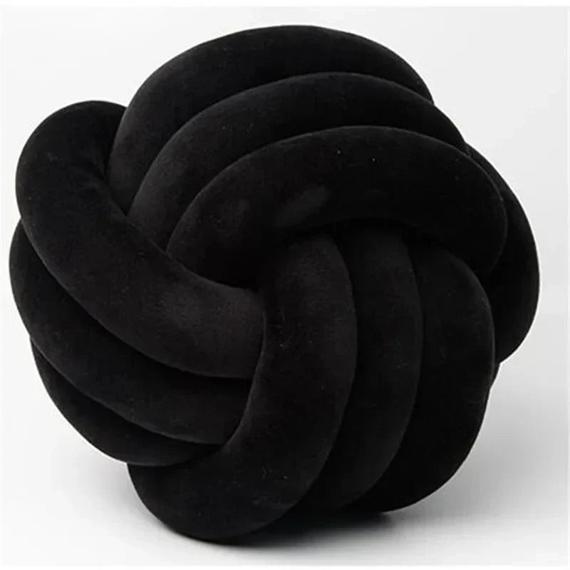 Lisslune | Decorative knotted suede-look ball soft cushion