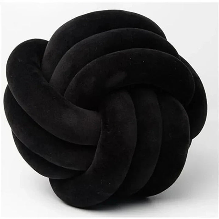 Lisslune | Decorative knotted suede-look ball soft cushion