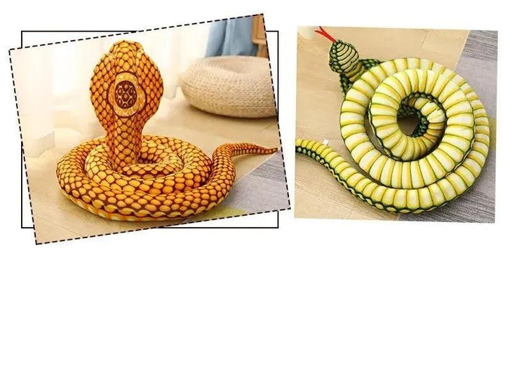 Lisslune | Realistic Cobra Snake Plush Toy - Versatile Educational Cuddly Toy for Home Decor and Play