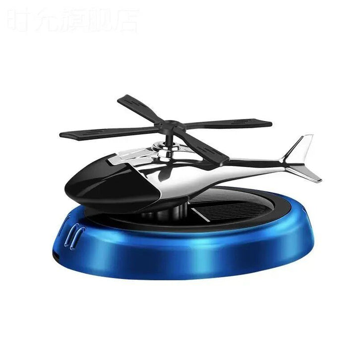Lisslune | Solar Powered Helicopter Car Air Freshener: Rotating Aroma Diffuser in 3 Elegant Colors
