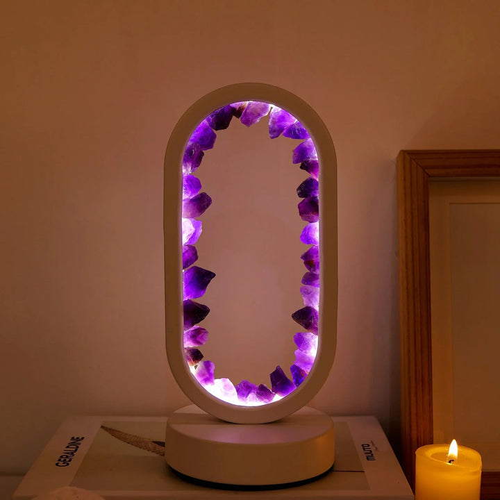 Lisslune | CrystalGlow – Handmade amethyst atmospheric lamp for relaxation and peace