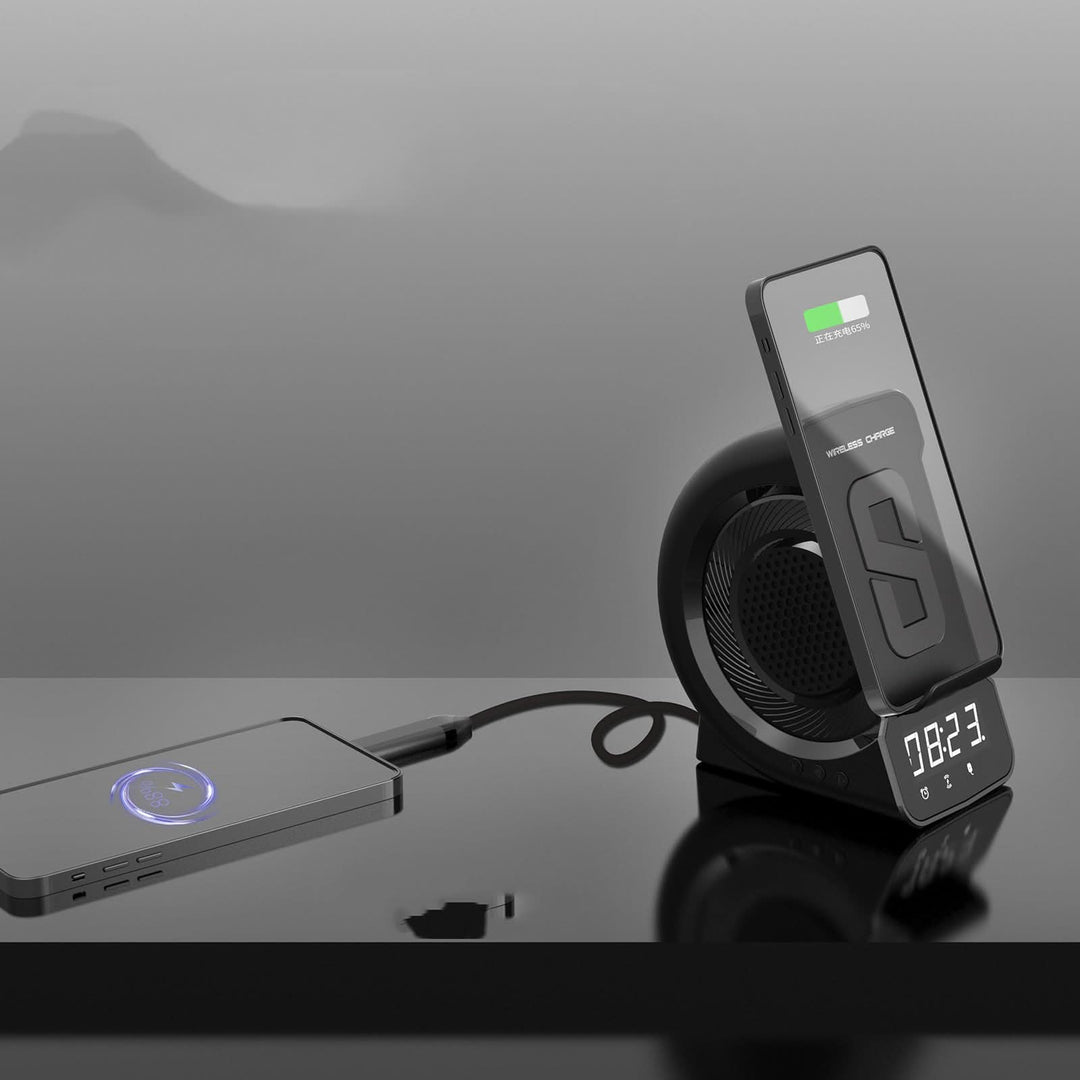 Lisslune | BRYN - Alarm clock with portable speaker and wireless charger