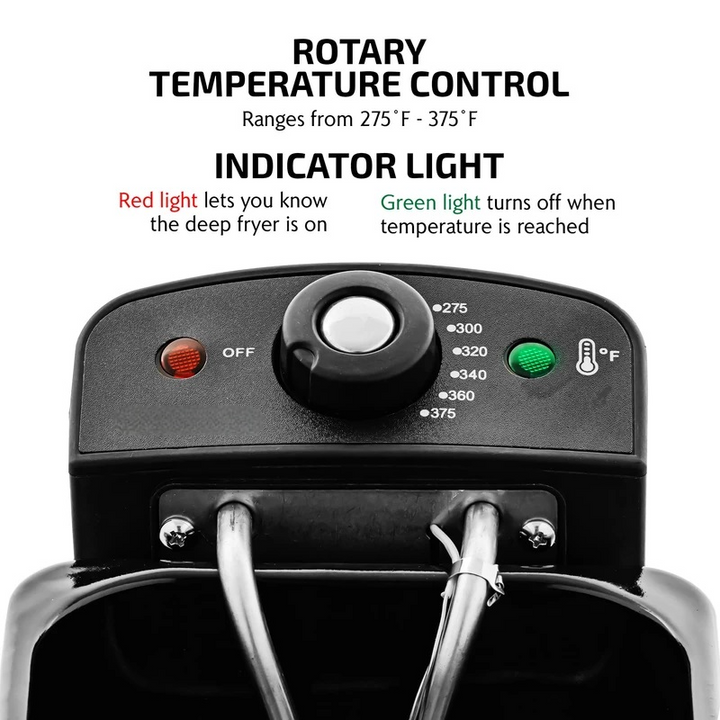 Lisslune | 2L Electric Deep Fryer with Adjustable Temperature Control