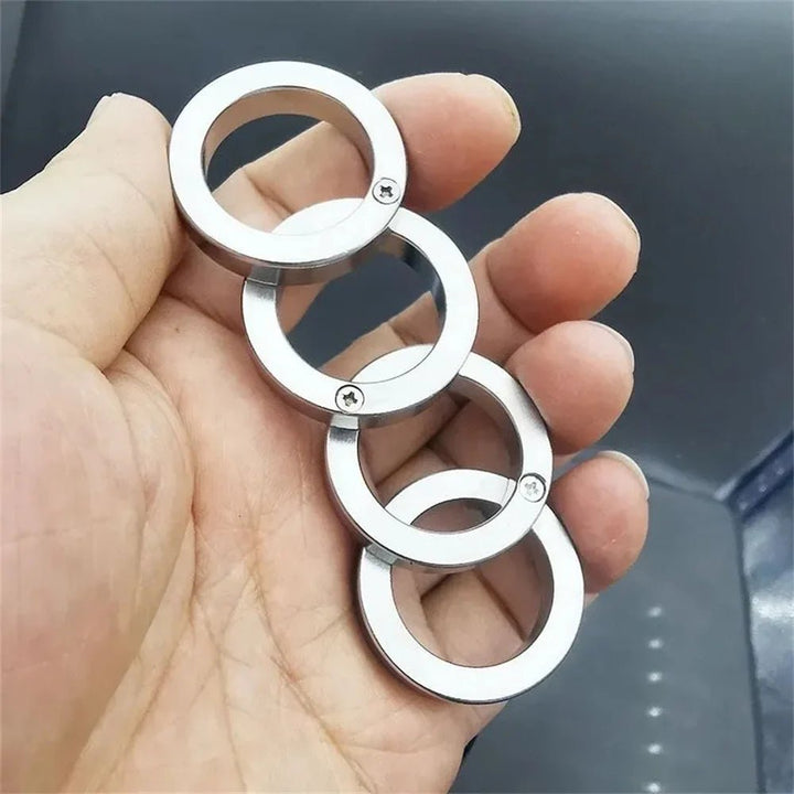 Lisslune | DEFENDRING – Tactical Foldable Self-Defense Ring with Rotatable Stainless Steel Design