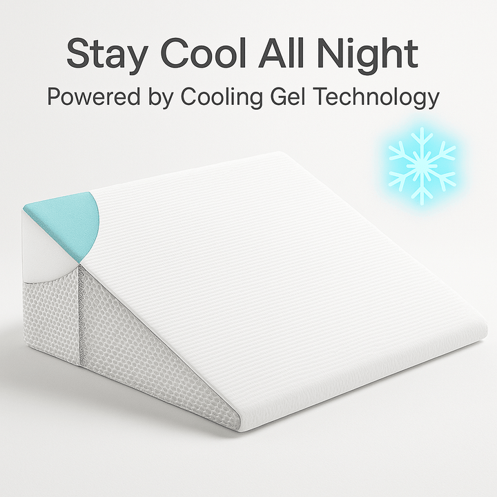Lisslune | ELEVANA – Ergonomic Memory Foam Wedge Pillow for Comfortable Support
